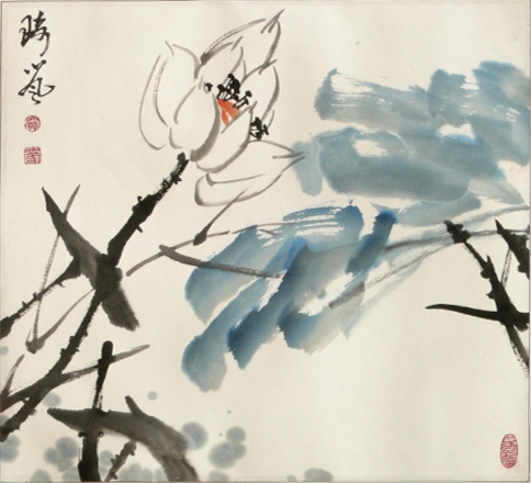 国画荷花：高清图欣赏