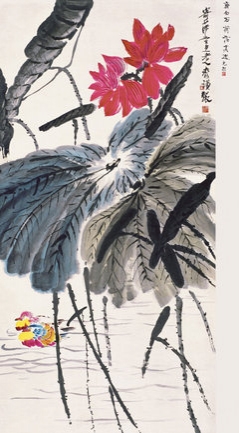 国画荷花：高清图欣赏