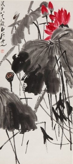 国画荷花：高清图欣赏