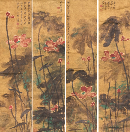 国画荷花：高清图欣赏